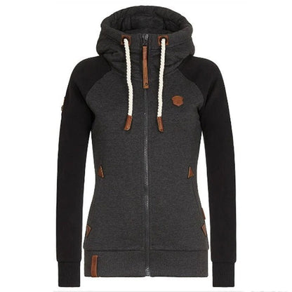 Sweat à capuche slim avec fermeture éclair et poche