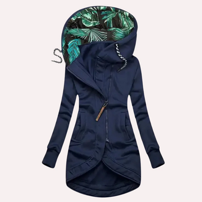 Frauen Fleecejacke Slim Fit Kapuze - IdealeKleiden