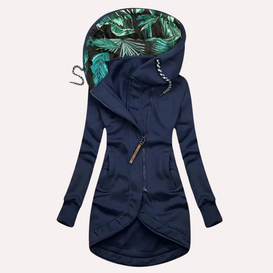 Frauen Fleecejacke Slim Fit Kapuze - IdealeKleiden