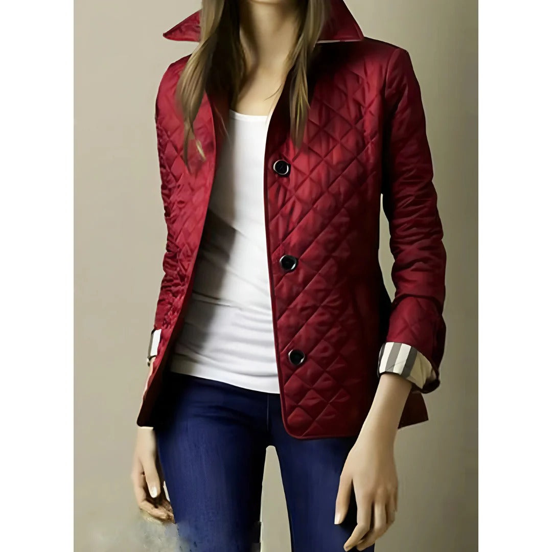 Doudoune matelassée élégante pour femme Coupe cintrée Motif diamant