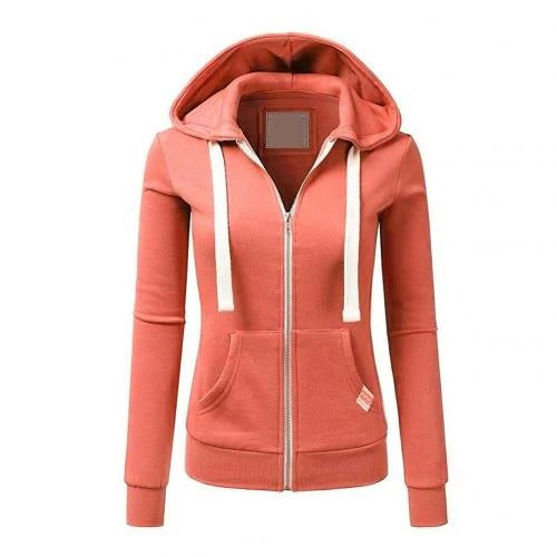 Sweat à capuche Slim Fit Fermeture éclair Coton Poche