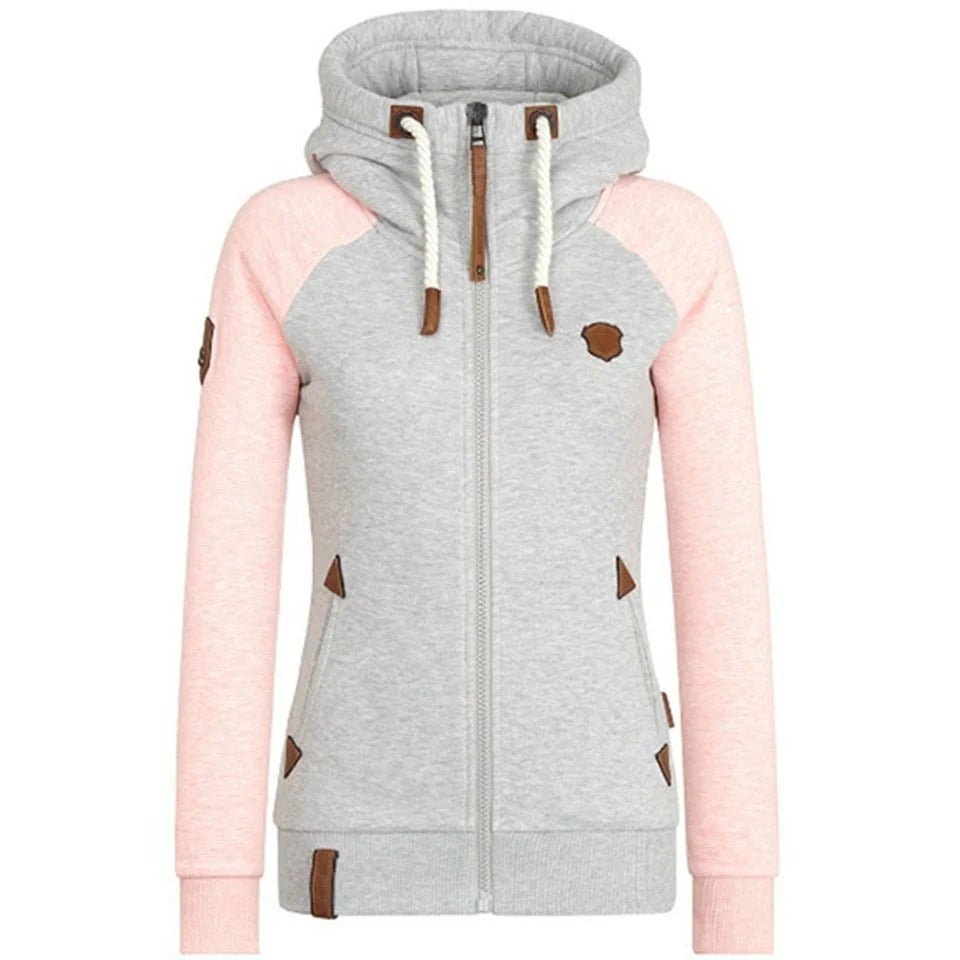 Sweat à capuche slim avec fermeture éclair et poche