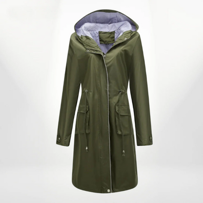 Trench-coat imperméable femme coupe ajustée longueur genoux