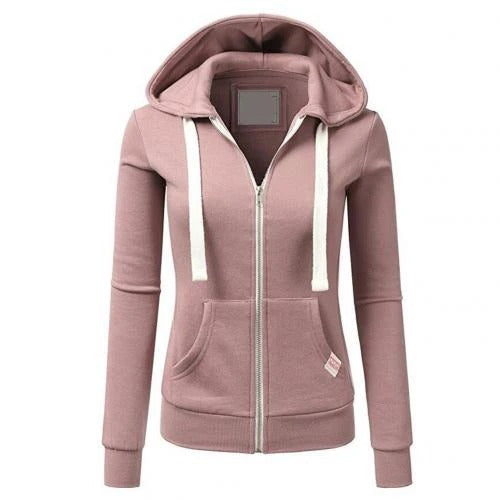 Sweat à capuche Slim Fit Fermeture éclair Coton Poche