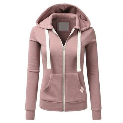 Sweat à capuche Slim Fit Fermeture éclair Coton Poche