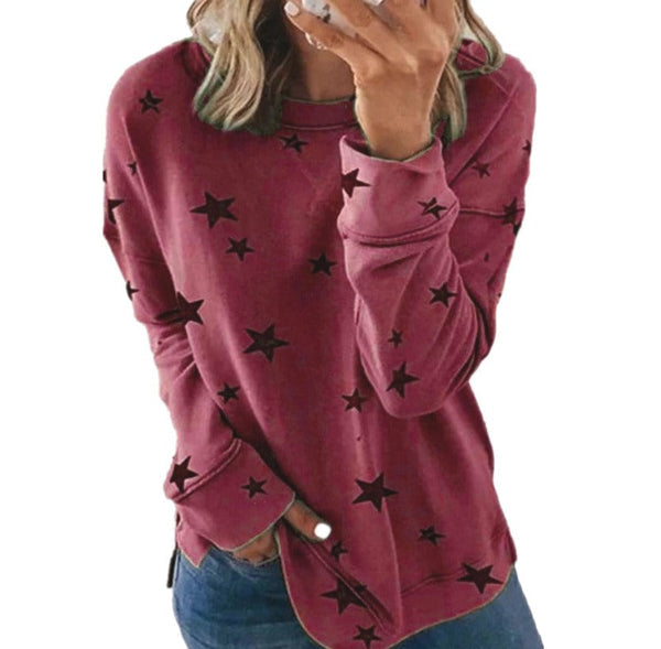Sweat-shirt confortable à manches longues décontracté