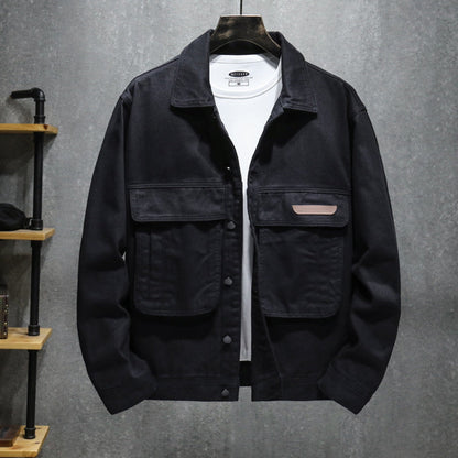 Veste pratique pour homme noire avec de nombreuses poches