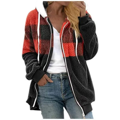 Veste sweat à capuche en polaire douce et moelleuse