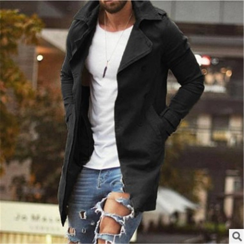 Manteau femme ajusté mi-long en coton