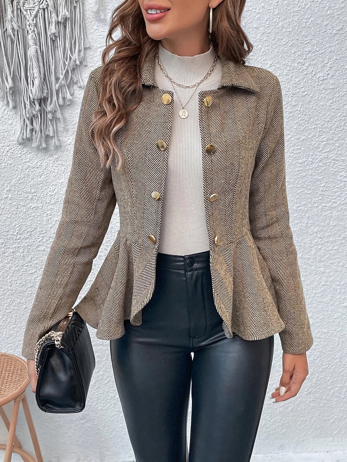 Blazer femme élégant coupe slim look bureau
