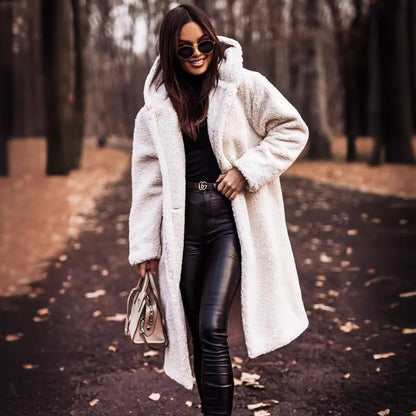 Manteau d'hiver oversize en laine avec capuche