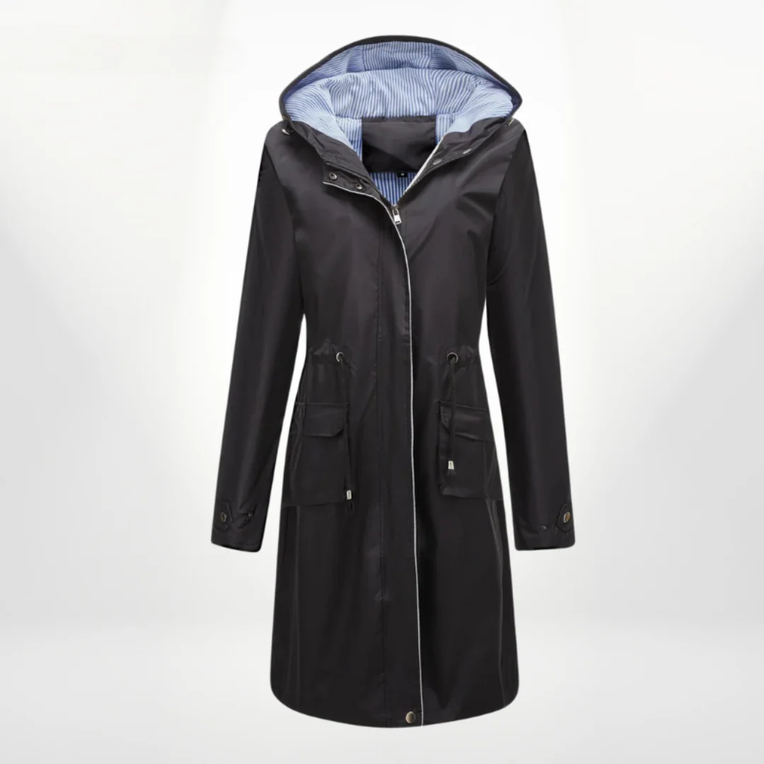 Trench-coat imperméable femme coupe ajustée longueur genoux