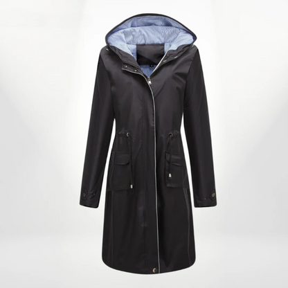 Trench-coat imperméable femme coupe ajustée longueur genoux