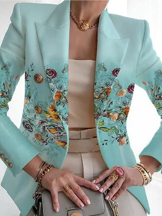 Robe élégante Imprimé floral Col rond Attache rapide