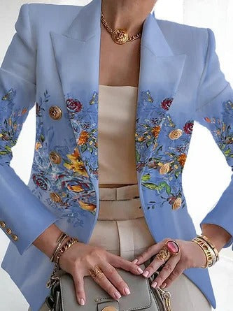 Robe élégante Imprimé floral Col rond Attache rapide