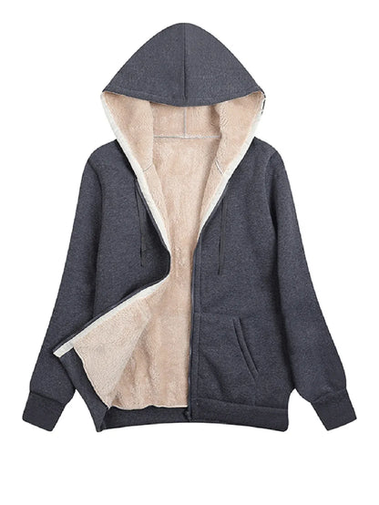 Veste polaire douce à capuche moderne