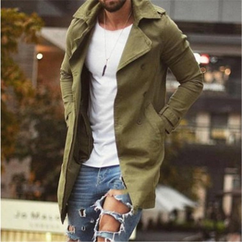 Manteau femme ajusté mi-long en coton