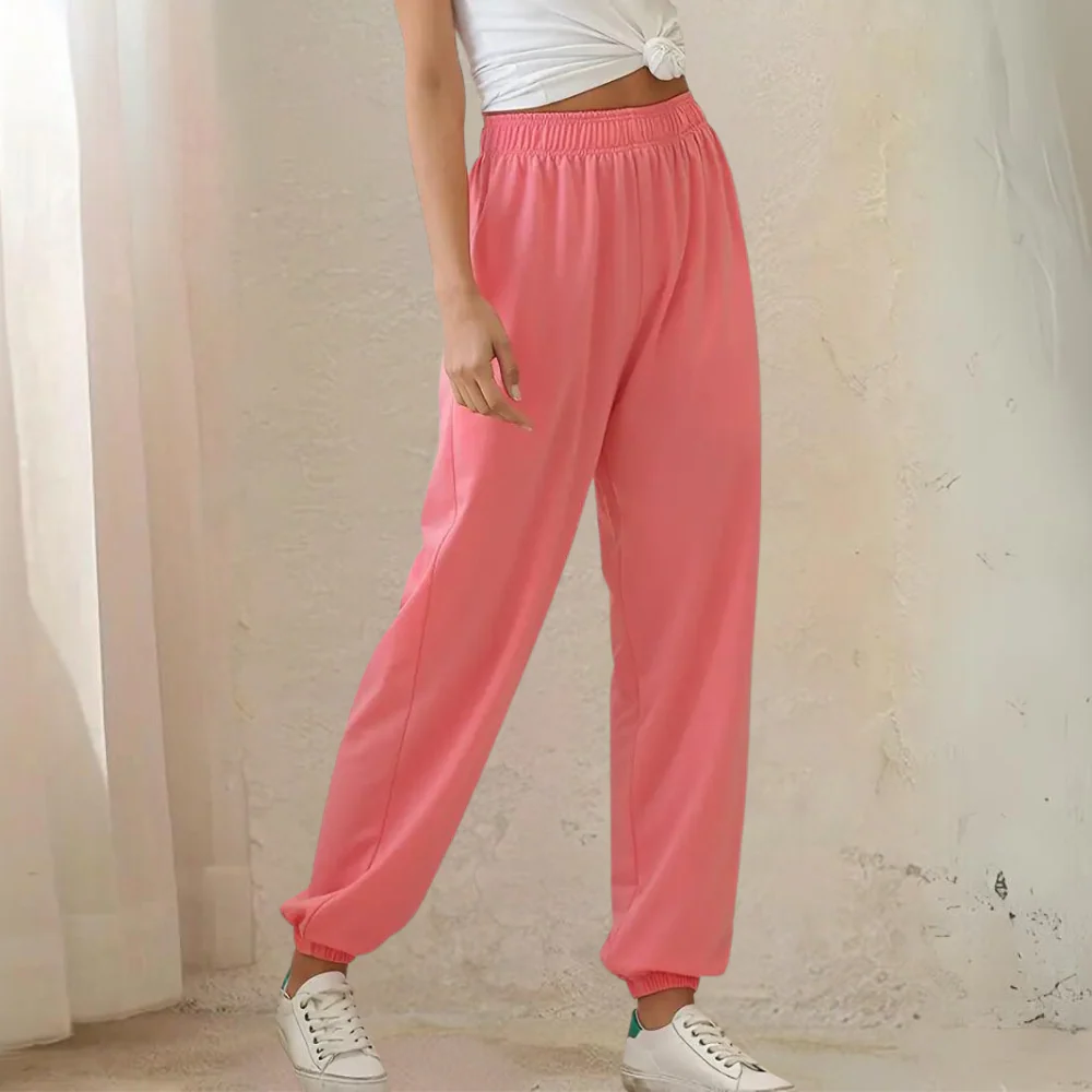 Pantalon de jogging confortable coupe ample coton élastique