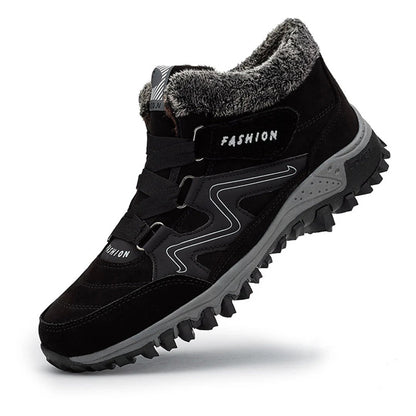 Bottines façon daim doublées à lacets