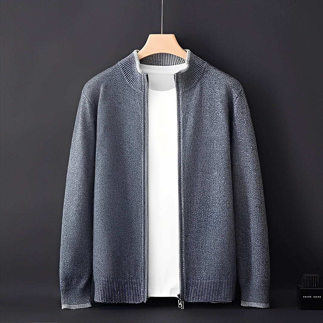 Manteaux élégants pour hommes | Manteau en cachemire à fermeture éclair moderne