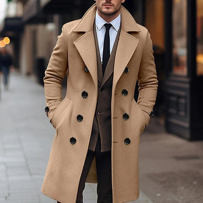 Manteau en laine Russell chaud élégant pour homme