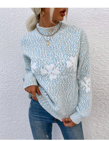 Robe élégante en laine Coupe décontractée Fleurs