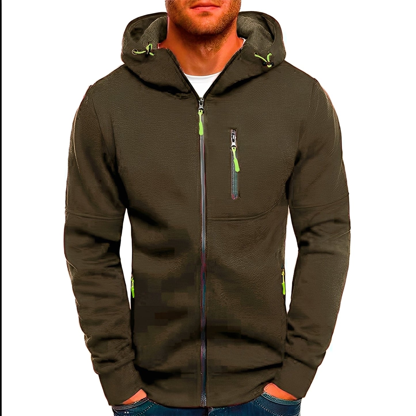Veste stylée pour homme, moderne, à capuche
