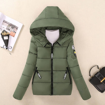 Doudoune matelassée femme chaude doublée capuche