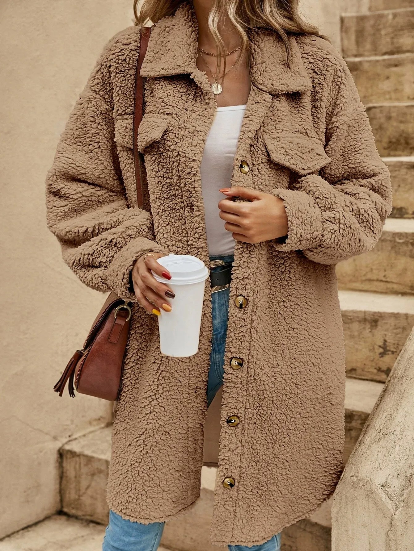 Robe grande taille femme douce longueur genoux avec poches