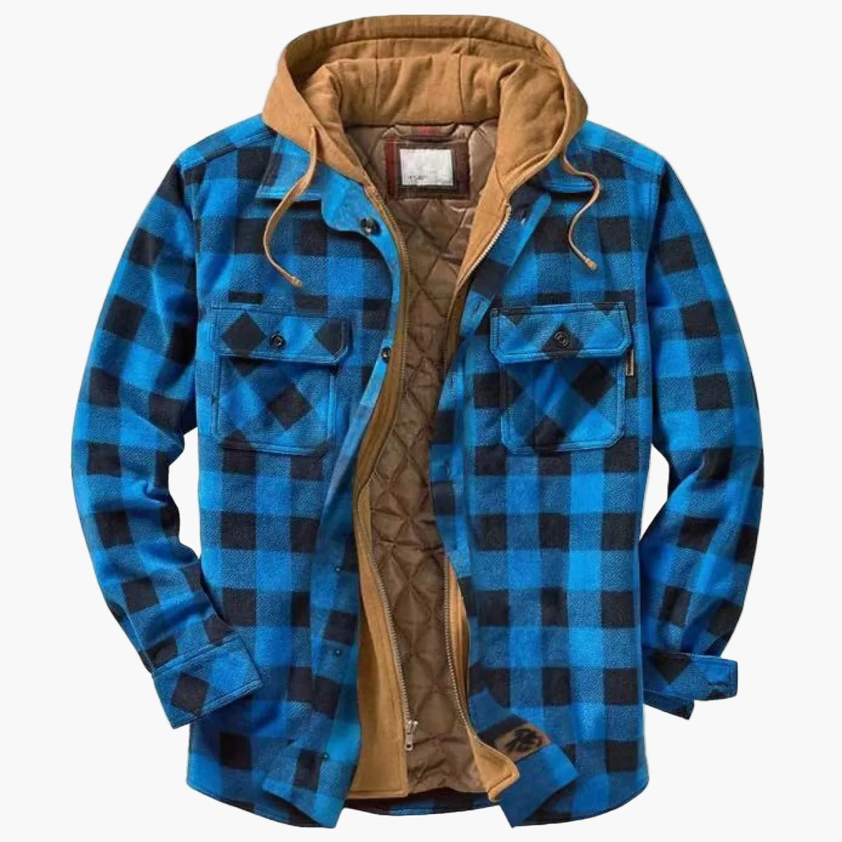 Veste Homme à Carreaux en Flanelle à Capuche - Style Hiver Moderne