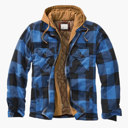 Veste Homme à Carreaux en Flanelle à Capuche - Style Hiver Moderne