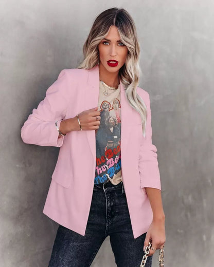 Blazers chics pour hommes, coupe slim, simple boutonnage