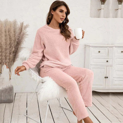 Ensemble peignoir femme doux à manches longues