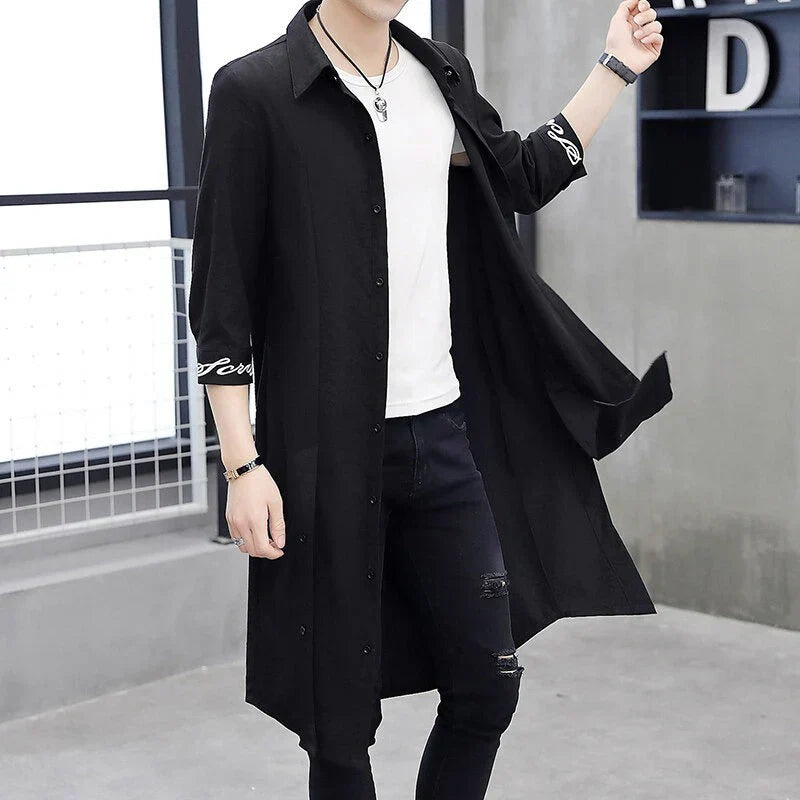 Gunnar - Grand trench-coat en mélange de coton