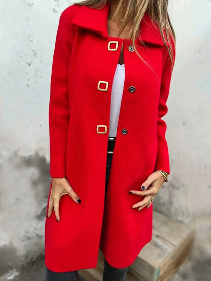 Robe en laine élégante Longueur genou Coupe ajustée