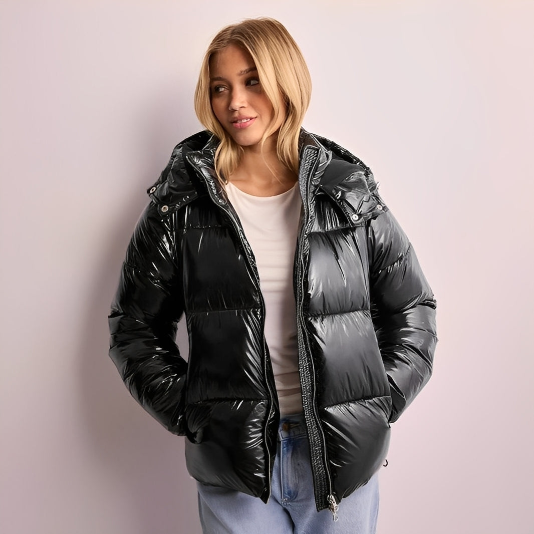 Doudoune femme hiver chaude avec capuche amovible