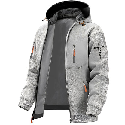Praktische Freizeitjacke Warm Kapuzenjacke Herren - IdealeKleiden