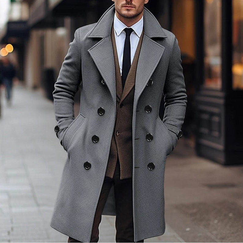 Manteau en laine Russell chaud élégant pour homme