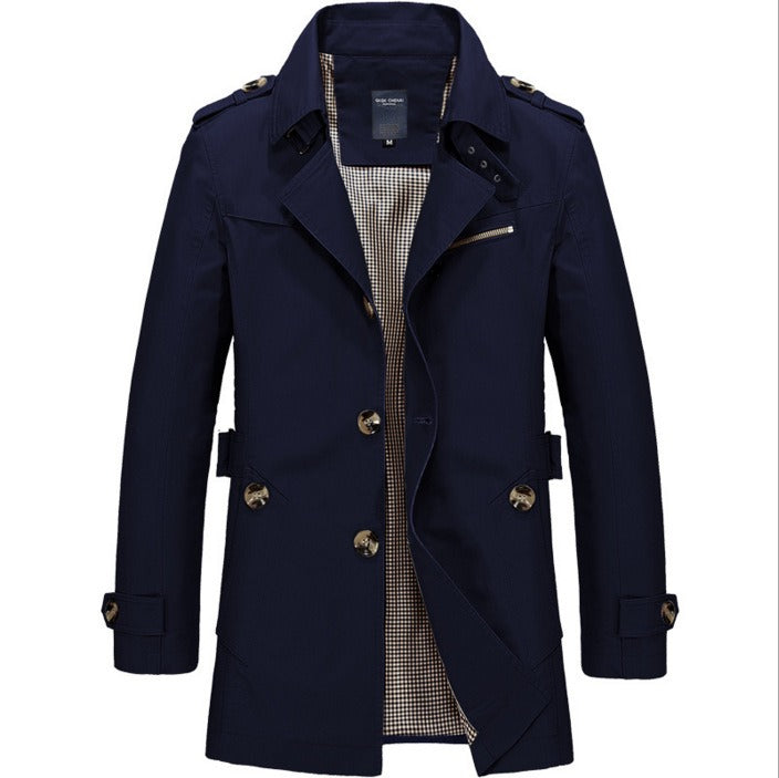 Herren Trenchcoat Wasserdicht Elegant - IdealeKleiden