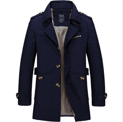 Herren Trenchcoat Wasserdicht Elegant - IdealeKleiden