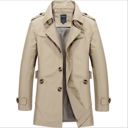 Trench-coat long imperméable élégant pour homme