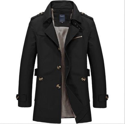 Trench-coat long imperméable élégant pour homme