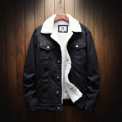 Veste en jean pour homme, doublure en polaire chaude