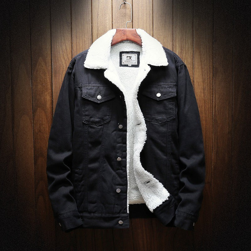 Veste en jean cool, intérieur polaire chaud