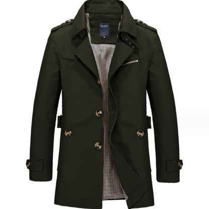Trench-coat long imperméable élégant pour homme