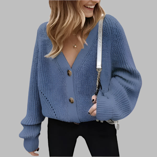 Große Strickjacke Woll-Mischung Übergröße - IdealeKleiden