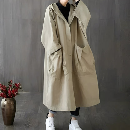 Stylisher Trenchcoat Damen mit praktischen Taschen - IdealeKleiden