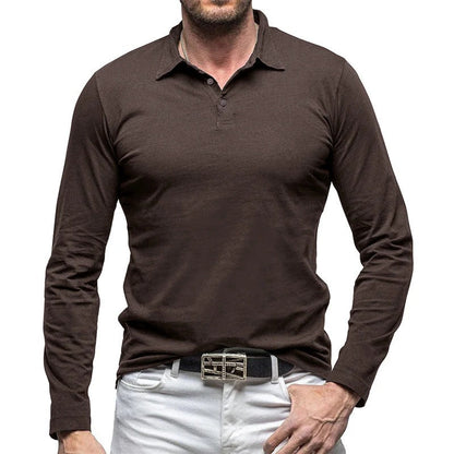 Chemise homme élégante coupe slim manches longues boutonnée