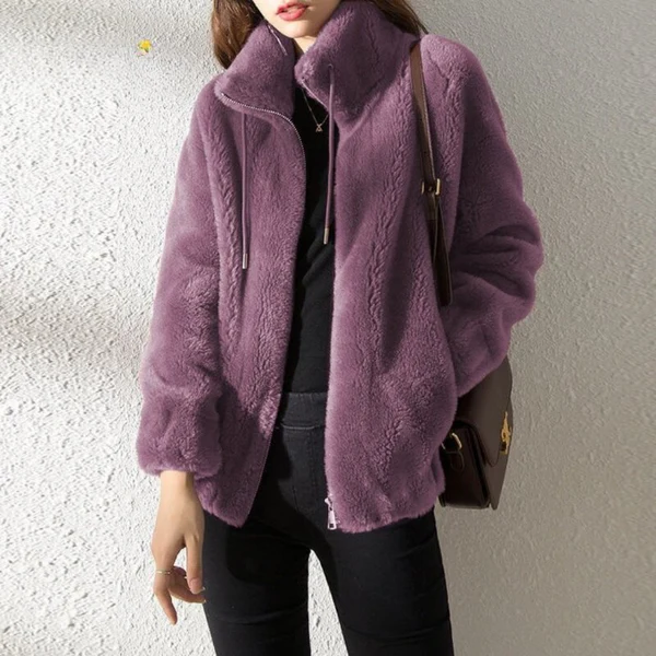 Veste polaire pratique grande taille réversible fermeture éclair