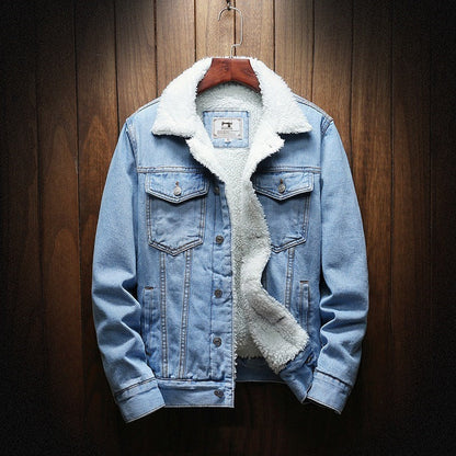 Veste en jean cool, intérieur polaire chaud